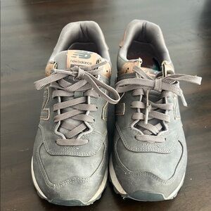 New Balance Gray and Brown Athletic Shoes